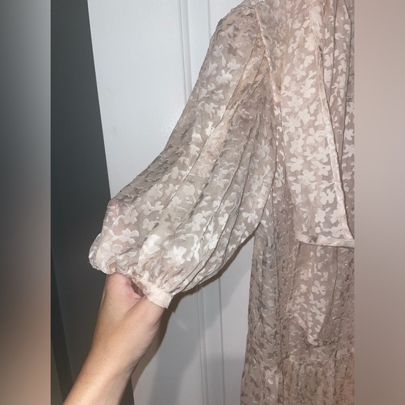 Sabina Musayev Brie Floral Burnout Dress with Large Bow 🪽 Medium NWOT - Picture 10 of 11